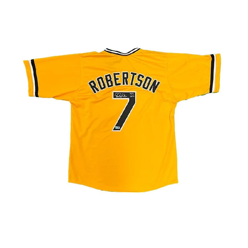 Bob Robertson Signed Custom Gold Baseball Jersey with 1971 W.S.C