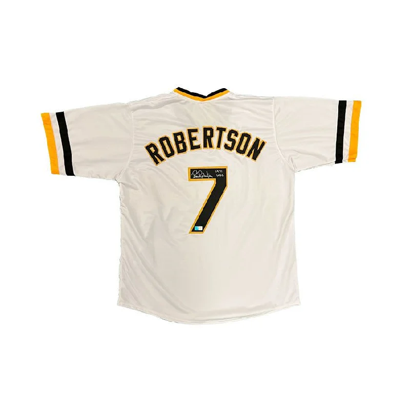 Bob Robertson Signed Custom White Baseball Jersey with 1971 W.S.C