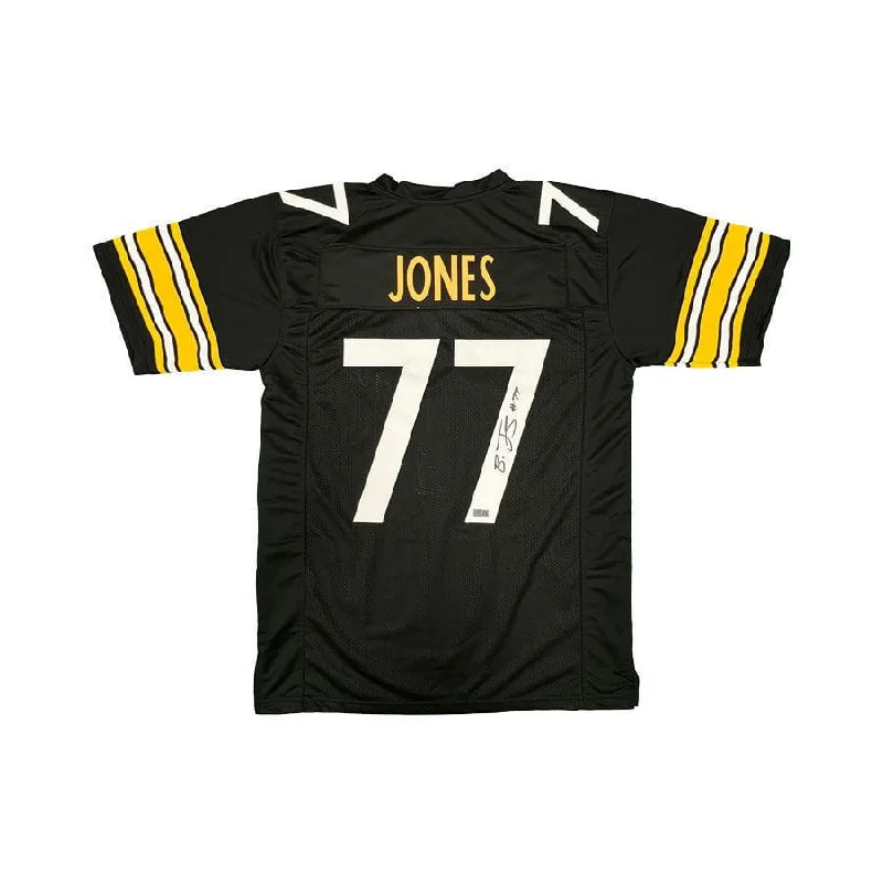 Broderick Jones Signed Custom Black Football Jersey