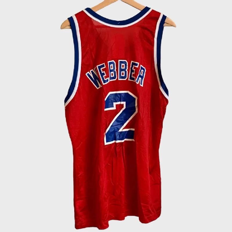 Vintage Chris Webber Washington Bullets Jersey L