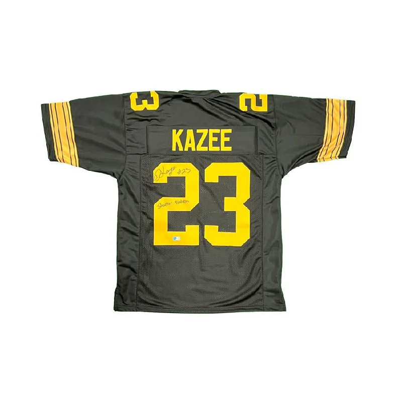 Damontae Kazee Signed Custom Alternate Football Jersey with "Steeler Nation"