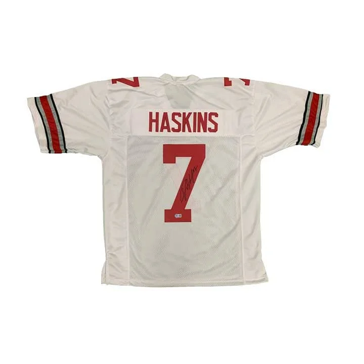 Dwayne Haskins Signed Custom White College Jersey