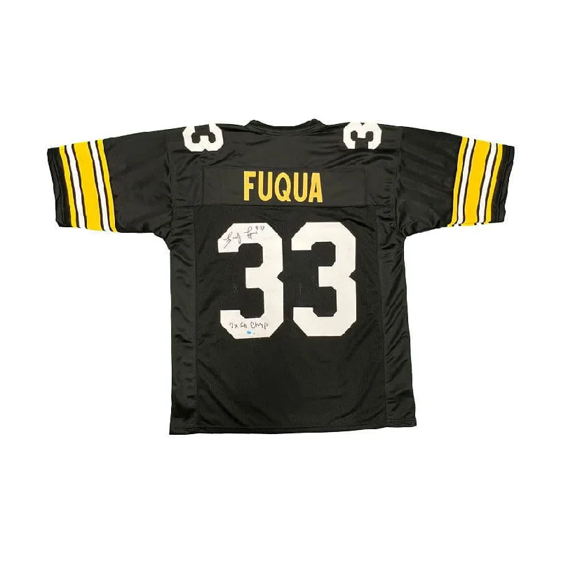 Frenchy Fuqua Signed Black Custom Jersey with "2X SB Champs"