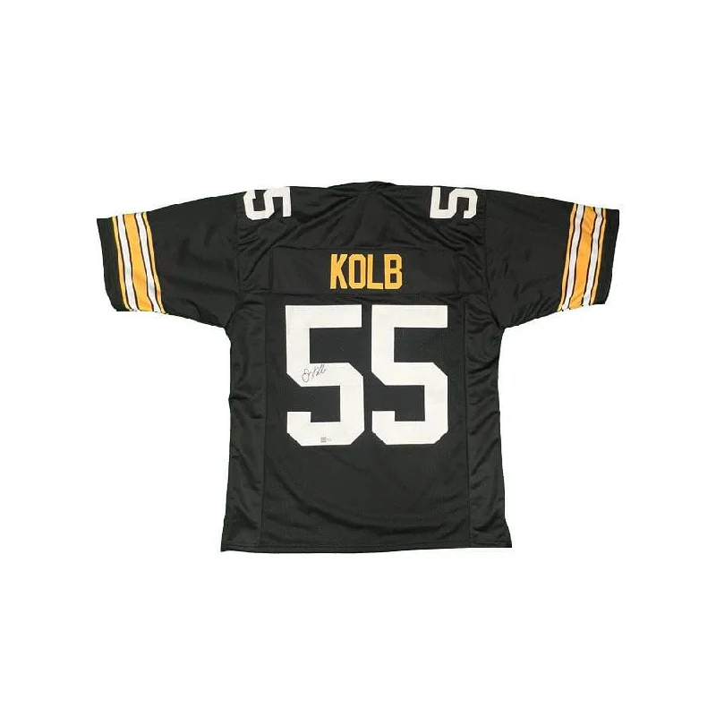 Jon Kolb Signed Custom Black Football Jersey