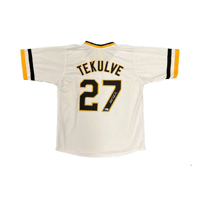 Kent Tekulve Signed Custom White Baseball Jersey