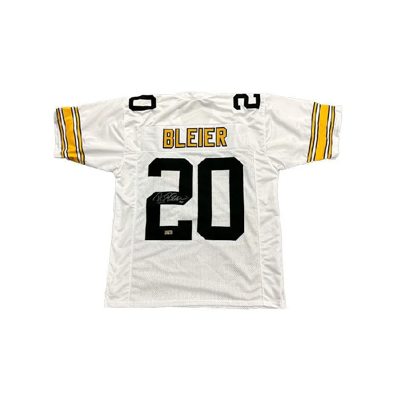 Rocky Bleier Signed White Custom Jersey