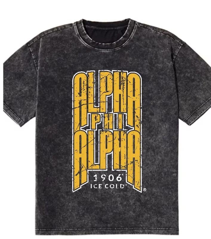 Alpha Mineral Wash Printed Tee