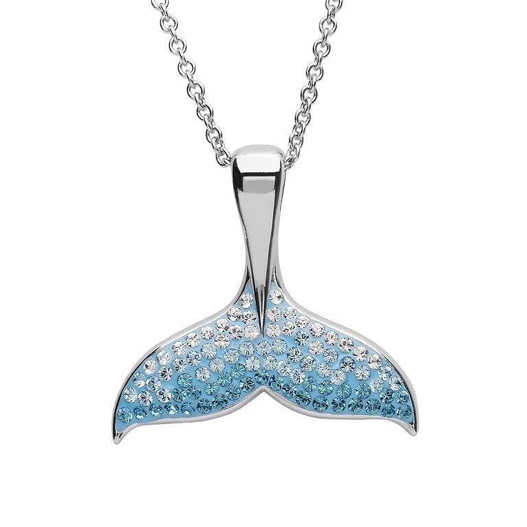 Sterling Silver Blue Whale Tail Necklace