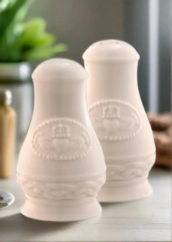 Belleek Classic Claddagh Salt & Pepper