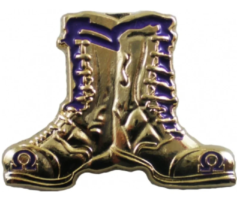 Omega Steppin` BOOTS Lapel Pin