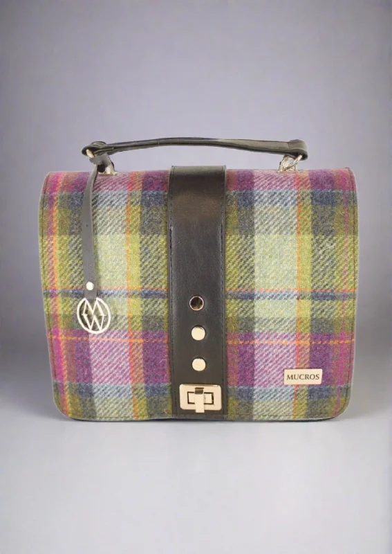 Mucros Fiona Bag | Green Purple Check