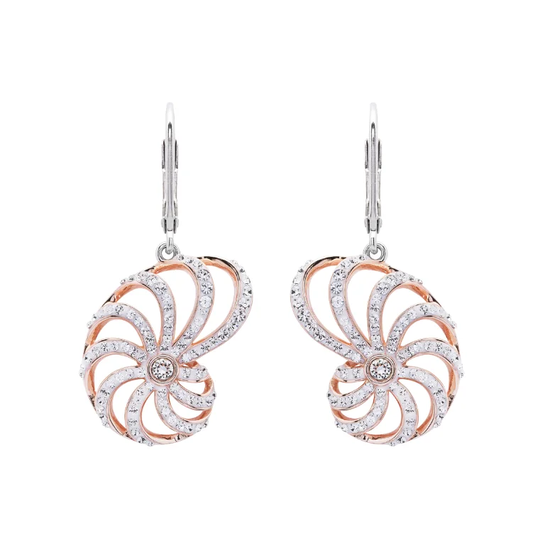 Nautilus Shell Lever Back Earrings