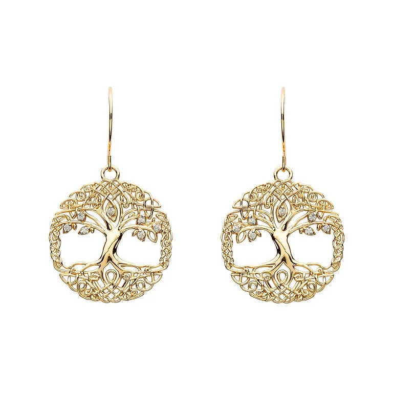 Tree Of Life 10K Gold Earrings