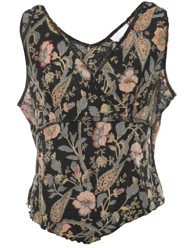 Floral Printed Top - M