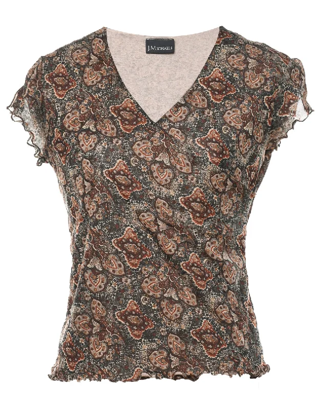 Floral Printed Top - M