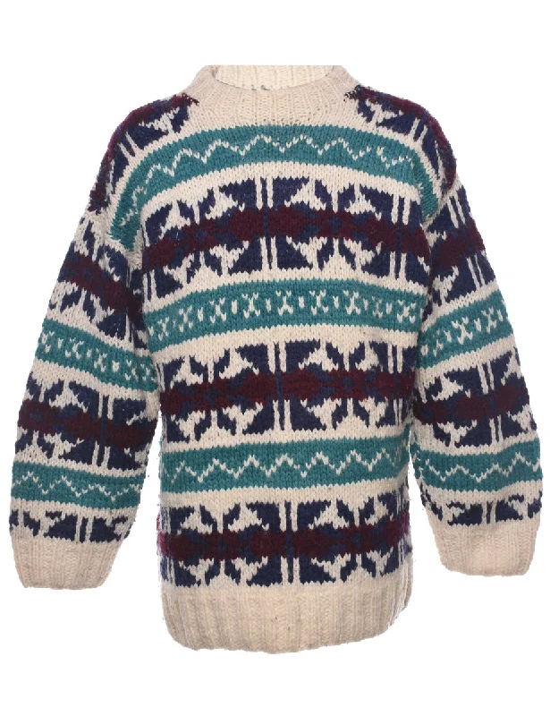 Geometric Pattern Jumper - L