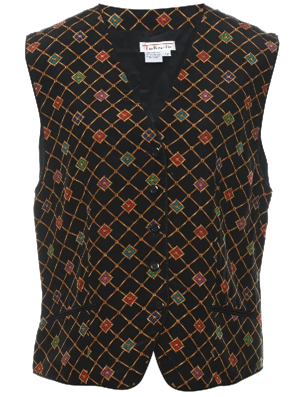 Geometric Pattern Waistcoat - L