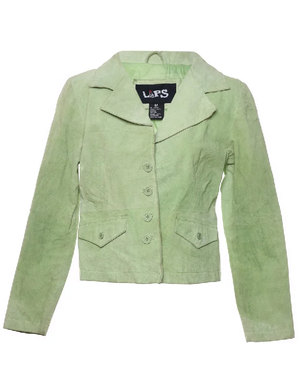 Green Suede 1990s Jacket - M