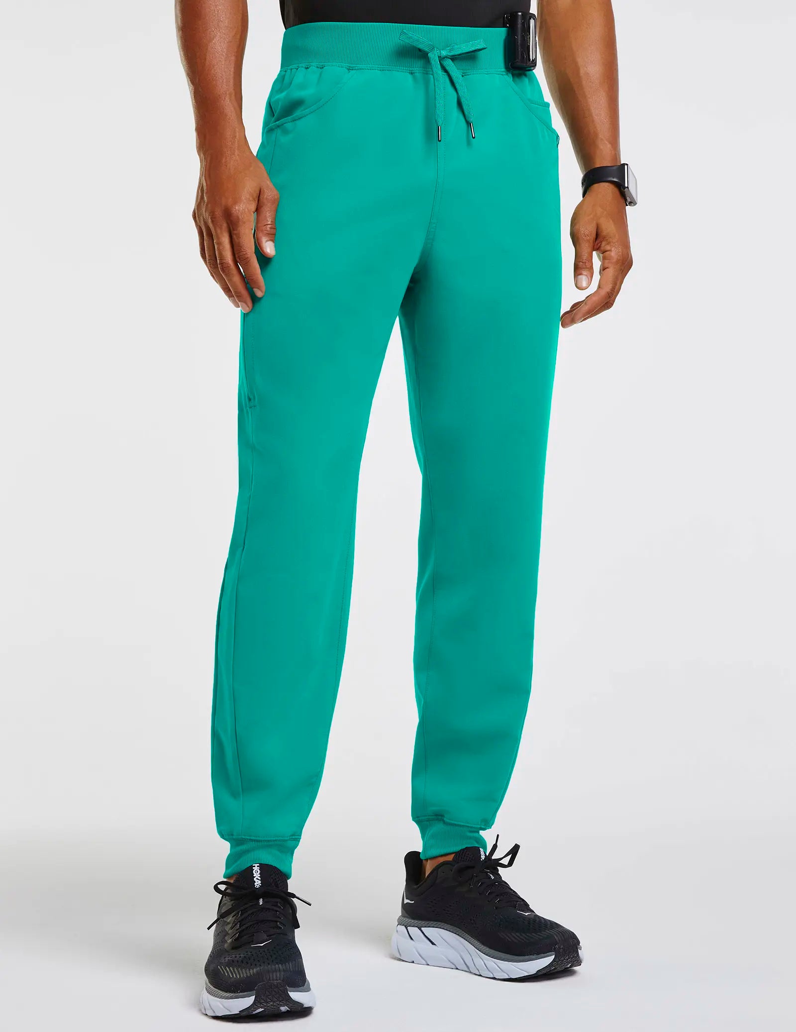 Jaanuu Men's Drawstring Scrub Jogger - Surgical Green