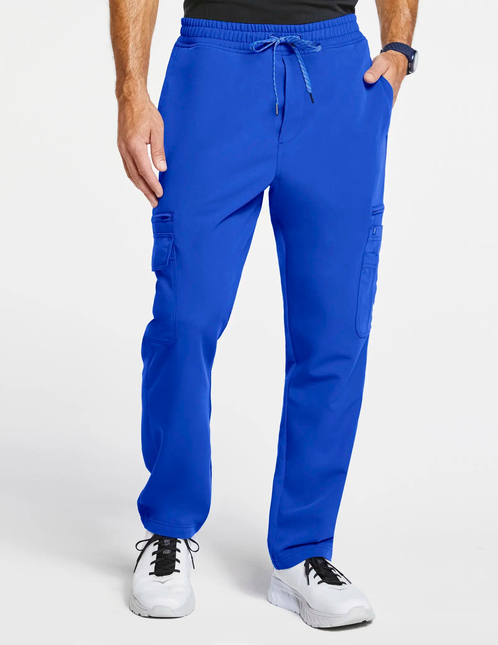 Jaanuu Men's Slim Cargo Scrub Pant - Royal Blue