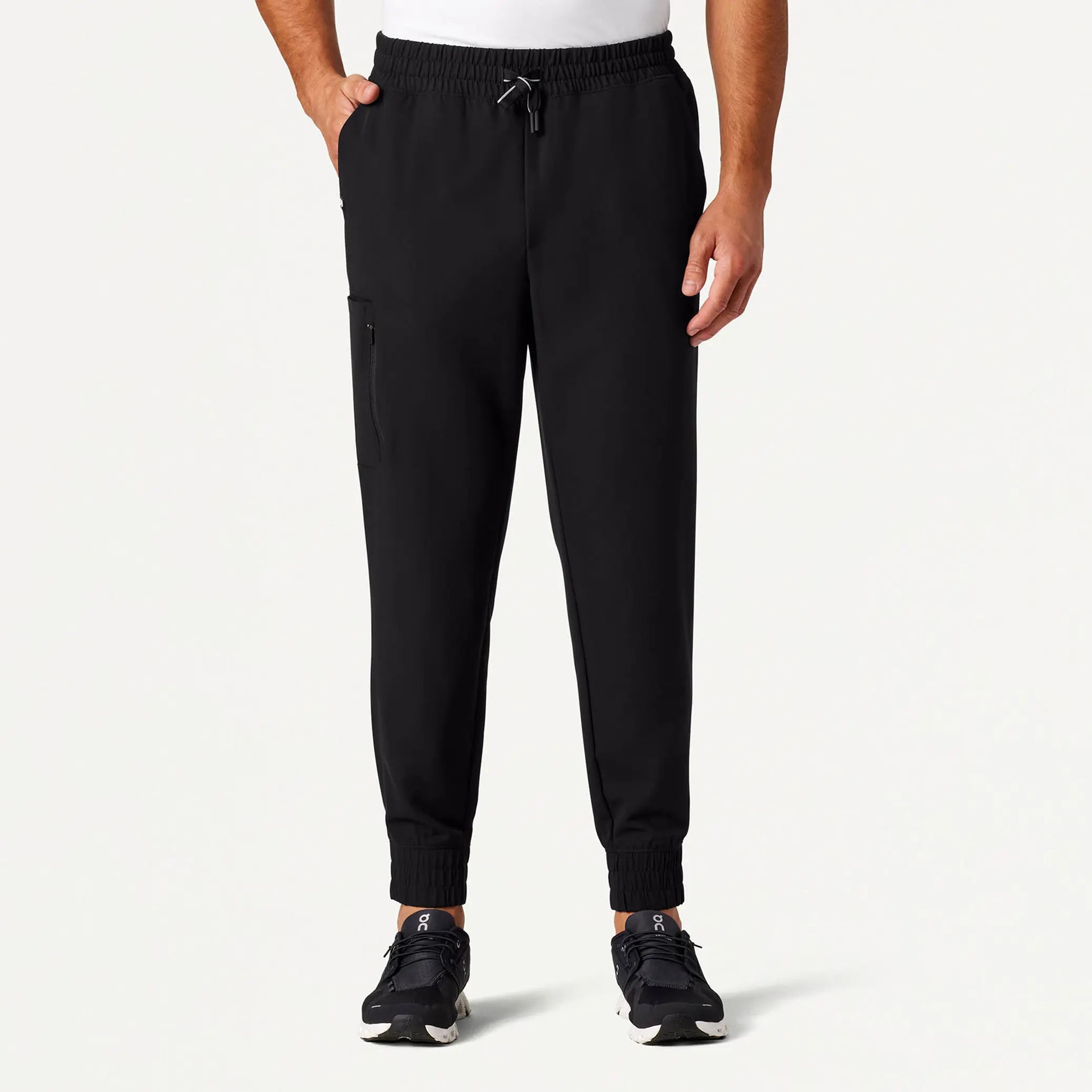 Jaanuu Men's Cobot 8-Pocket Scrub Jogger - Black