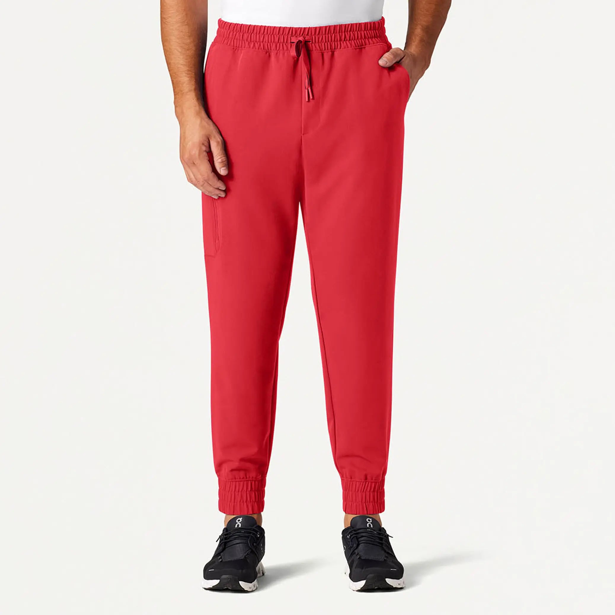 Jaanuu Men's Cobot 8-Pocket Scrub Jogger - Brilliant Red