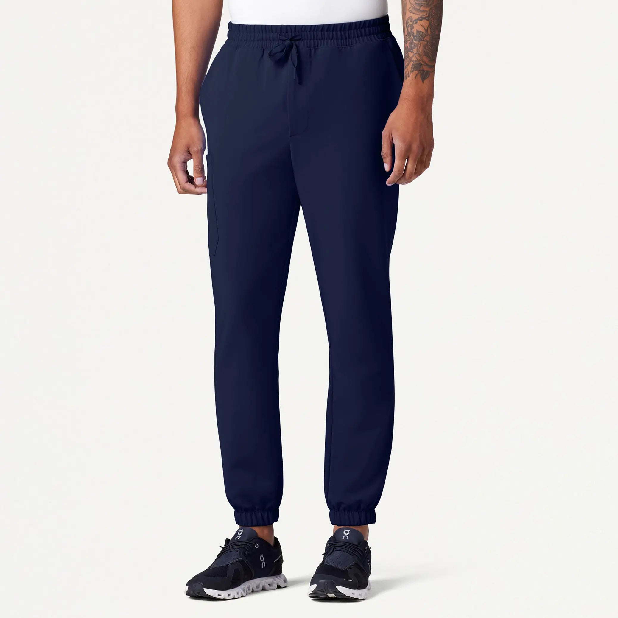 Jaanuu Men's Rhodes Slim Crossover Scrub Jogger - Midnight Navy