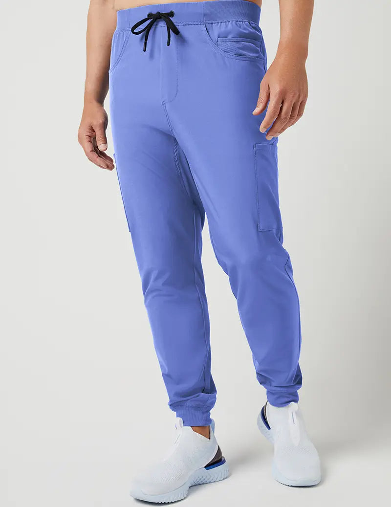 Jaanuu Men's Mesh Detail Jogger Pant - Ceil Blue