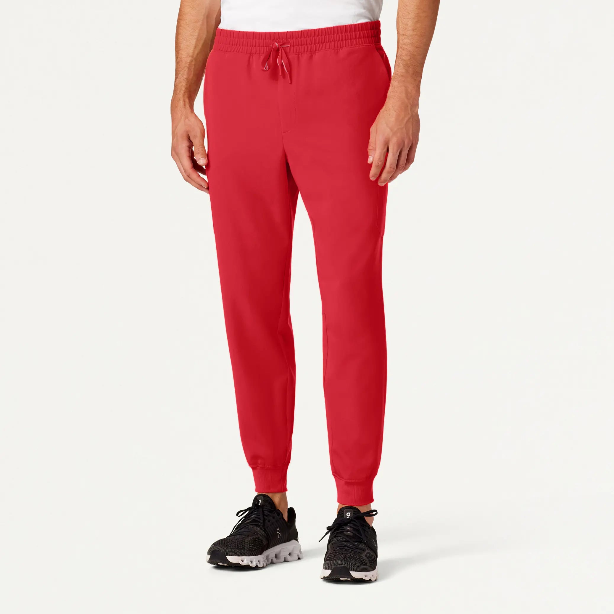 Jaanuu Men's Osmo 8-Pocket Scrub Jogger - Brilliant Red