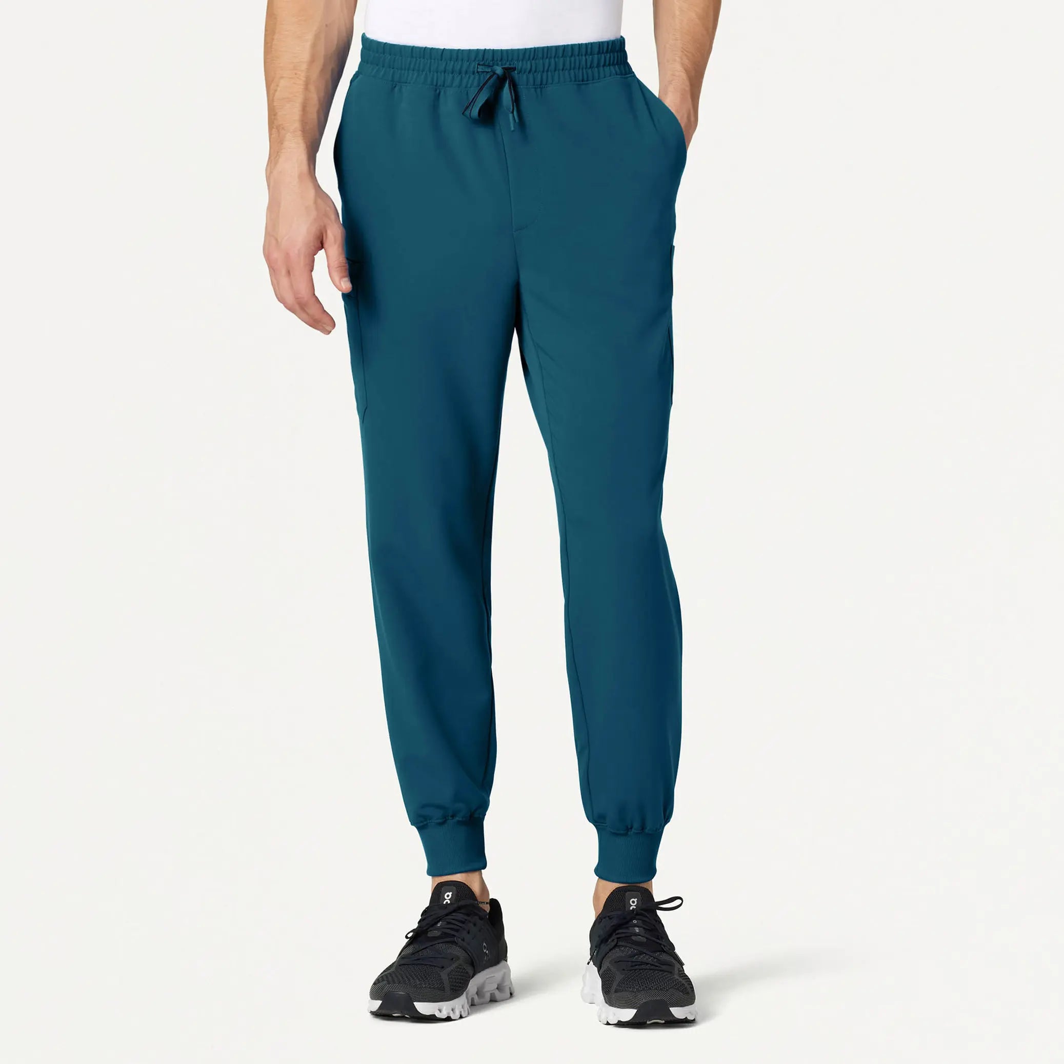 Jaanuu Men's Osmo 8-Pocket Scrub Jogger - Caribbean Blue