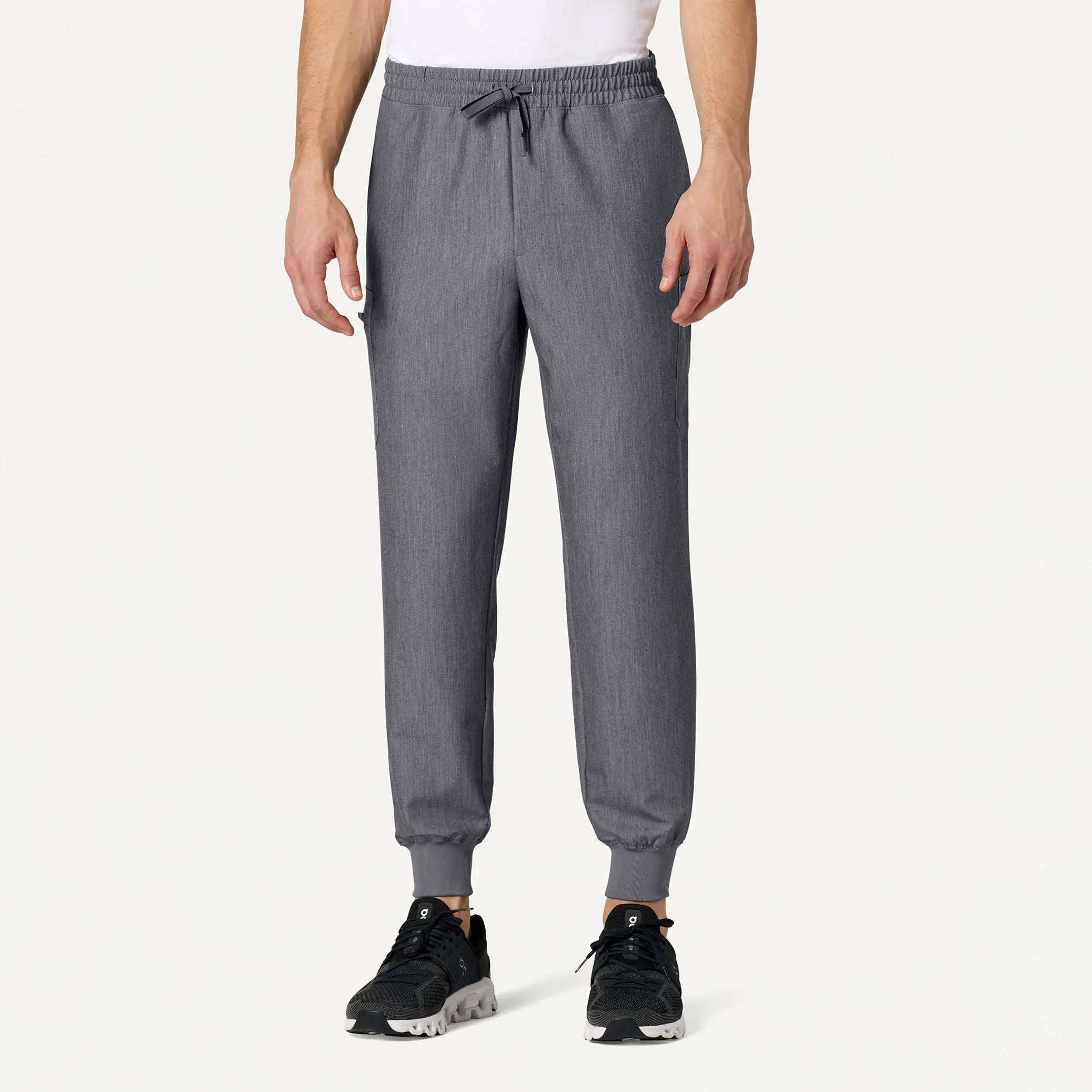 Jaanuu Men's Osmo 8-Pocket Scrub Jogger - Heather Gray