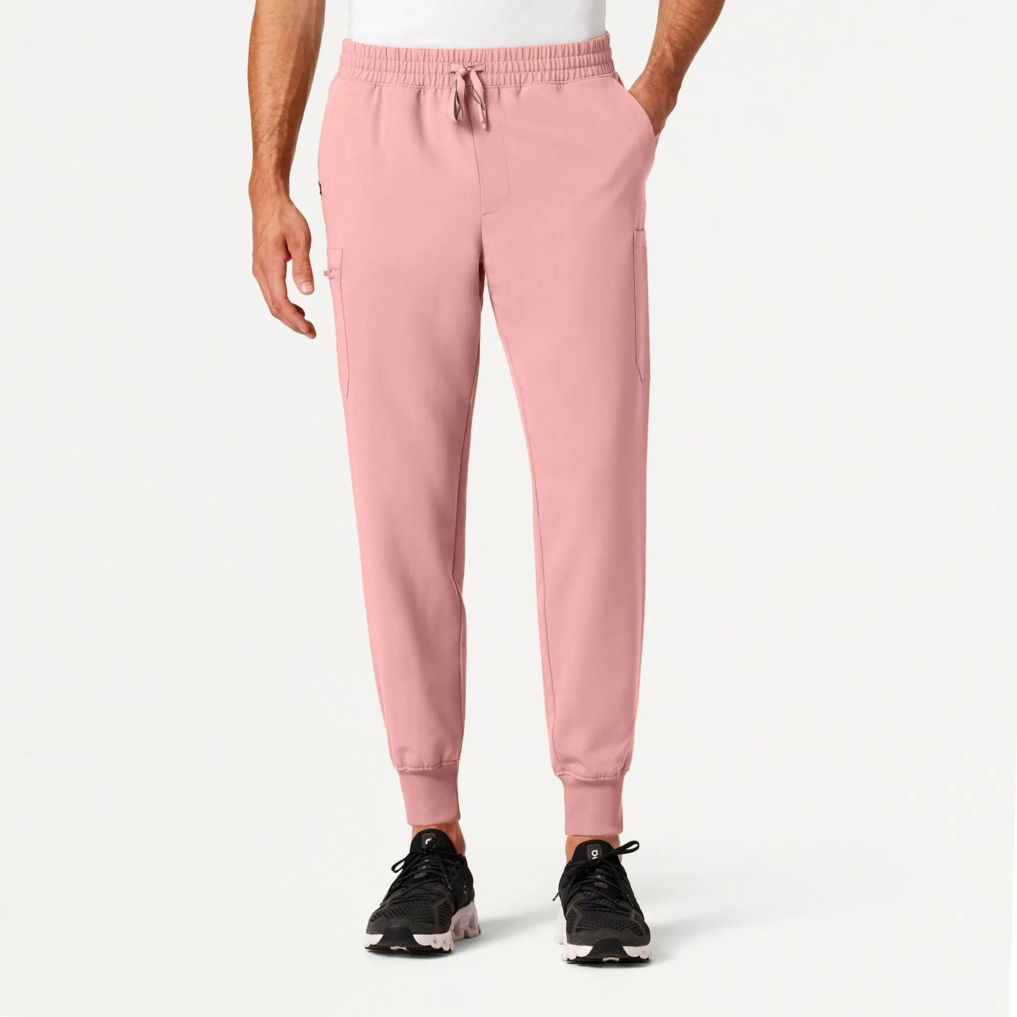 Jaanuu Men's Osmo 8-Pocket Scrub Jogger - Mauve