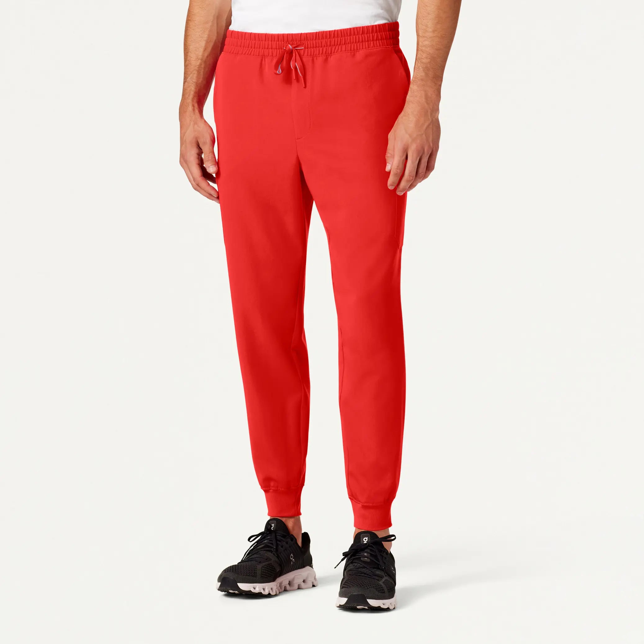 Jaanuu Men's Osmo 8-Pocket Scrub Jogger - Solar Red