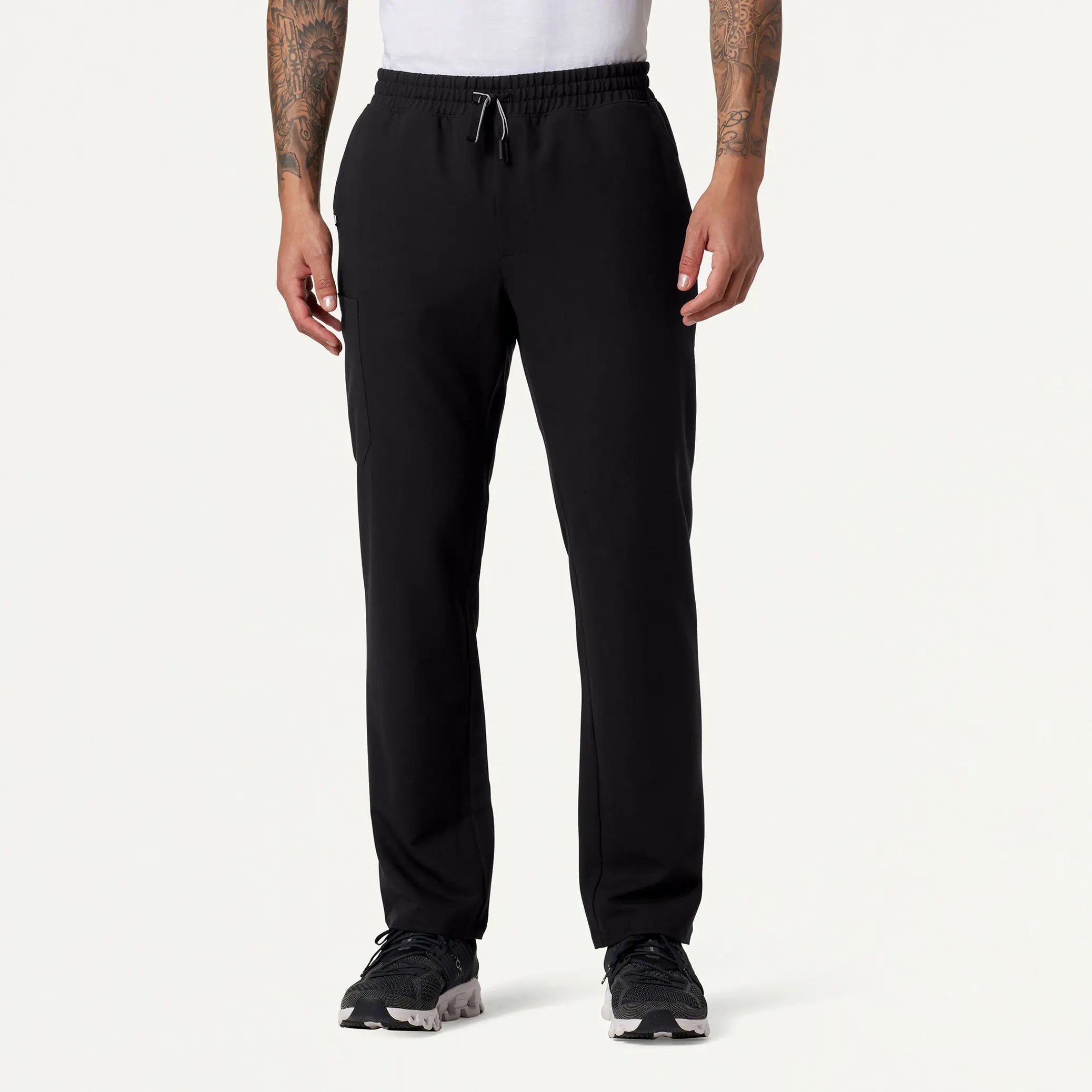 Jaanuu Men's Rhodes Everyday Straight-Leg Scrub Pant - Black