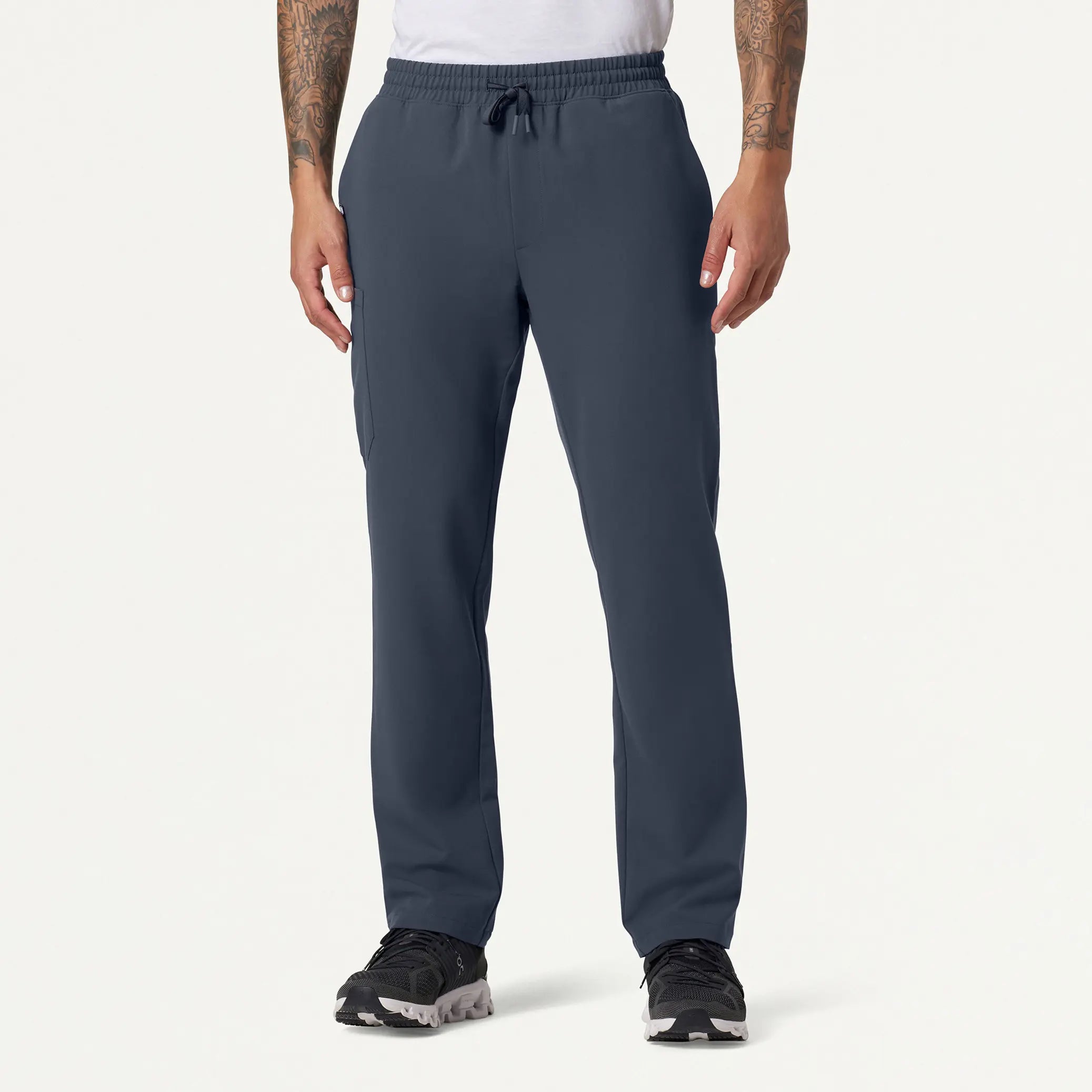 Jaanuu Men's Rhodes Everyday Straight-Leg Scrub Pant - Carbon Gray