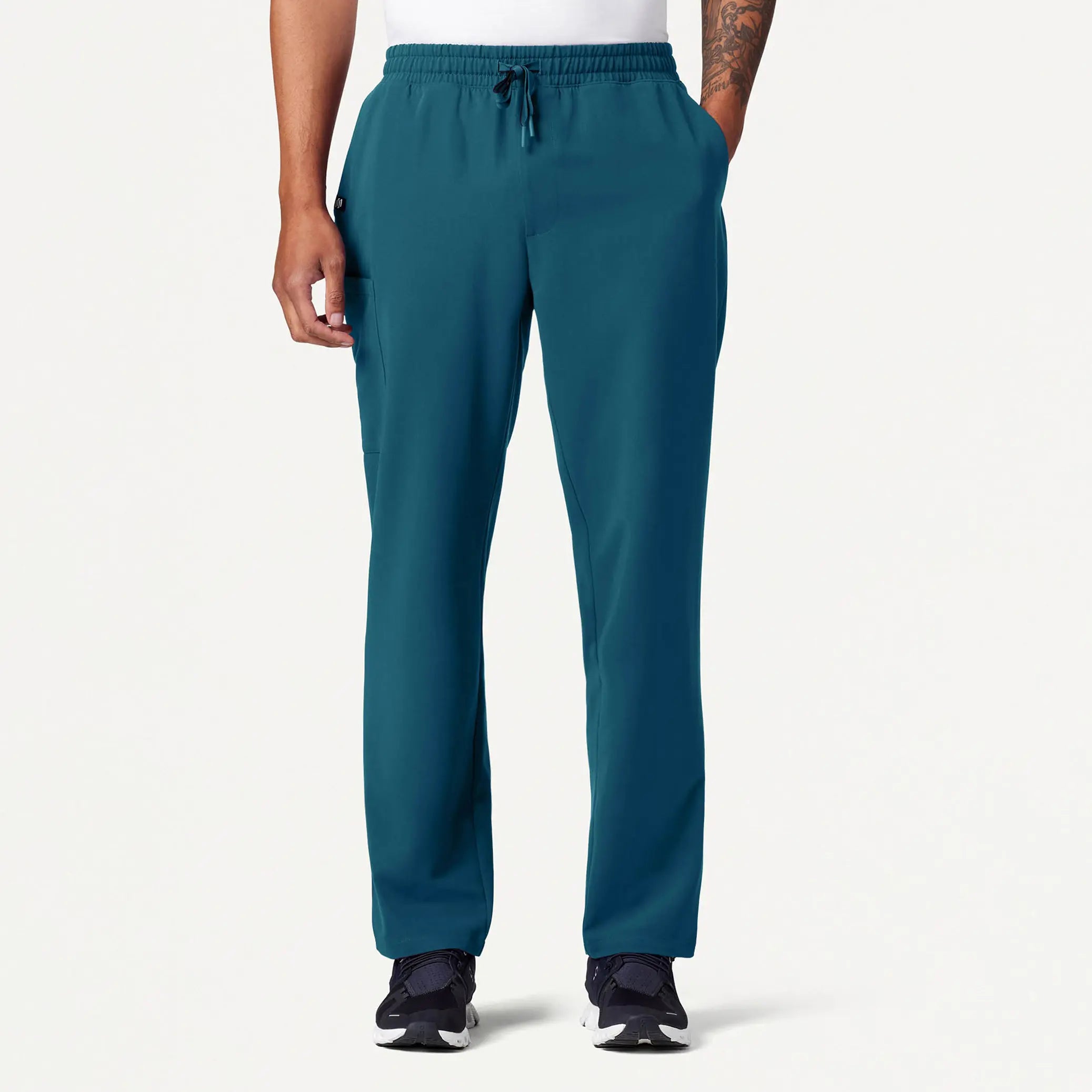 Jaanuu Men's Rhodes Everyday Straight-Leg Scrub Pant - Caribbean Blue