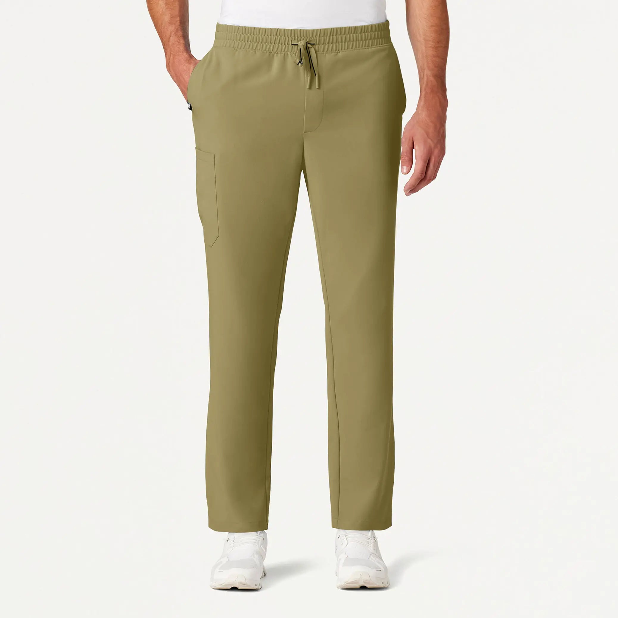 Jaanuu Men's Rhodes Everyday Straight-Leg Scrub Pant - Ceramic Khaki