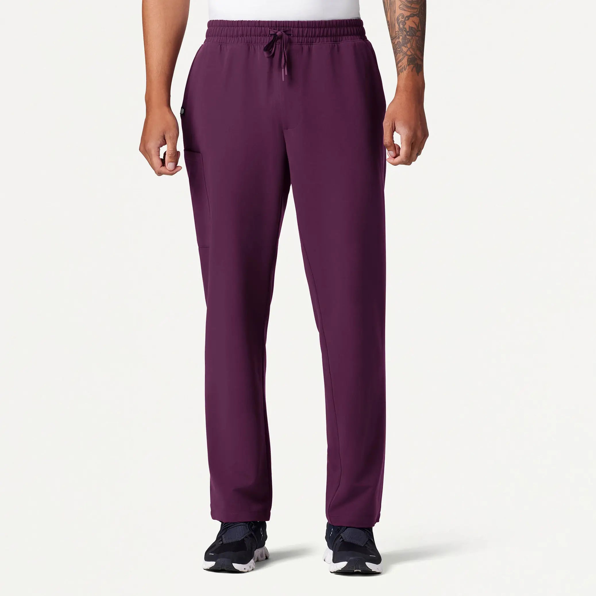 Jaanuu Men's Rhodes Everyday Straight-Leg Scrub Pant - Dark Amethyst