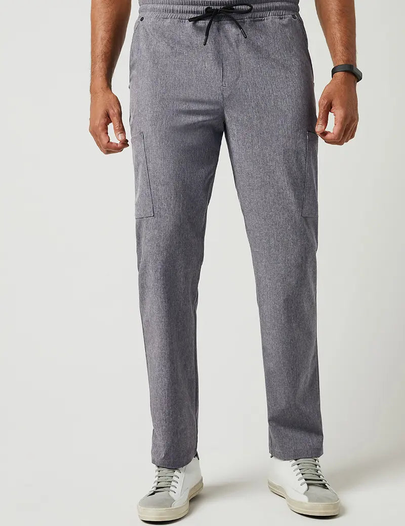 Jaanuu Men's Slim Drawstring Pant - Heathered Grey