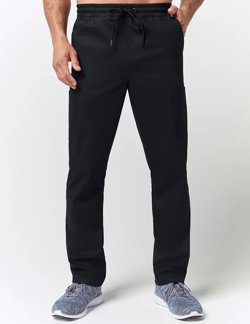 Jaanuu Men's Straight Leg Drawstring Pant - Black