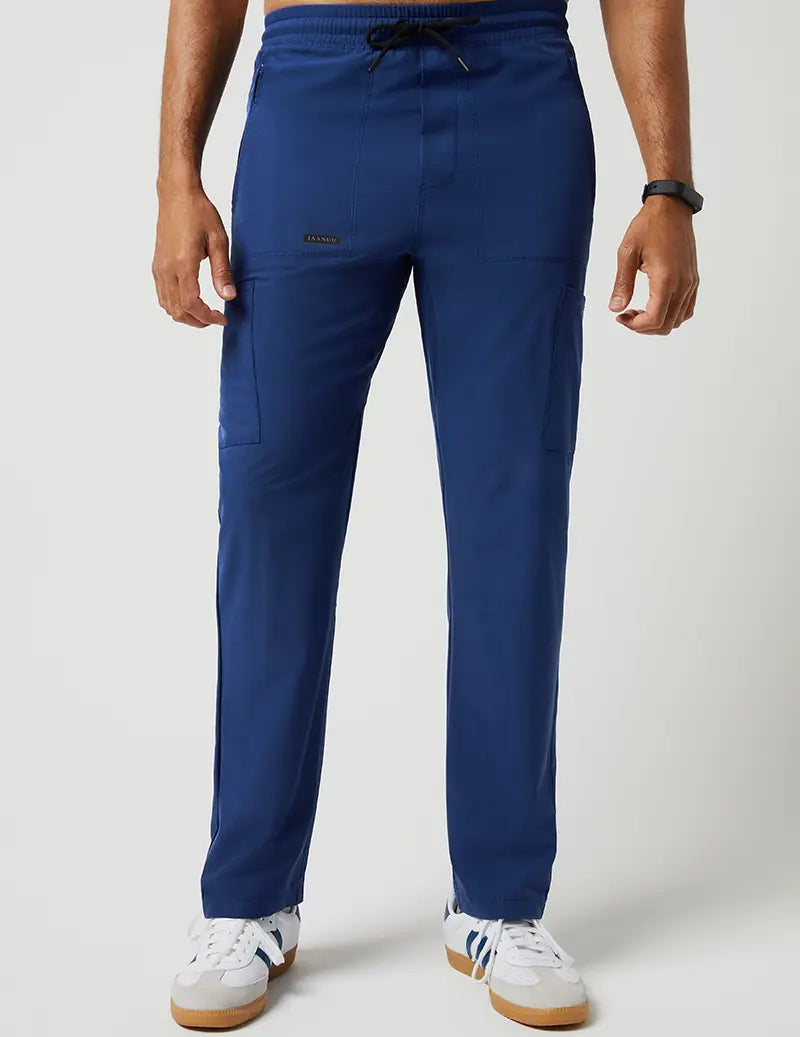 Jaanuu Men's Straight Leg Utility Cargo Pant - Estate Navy Blue