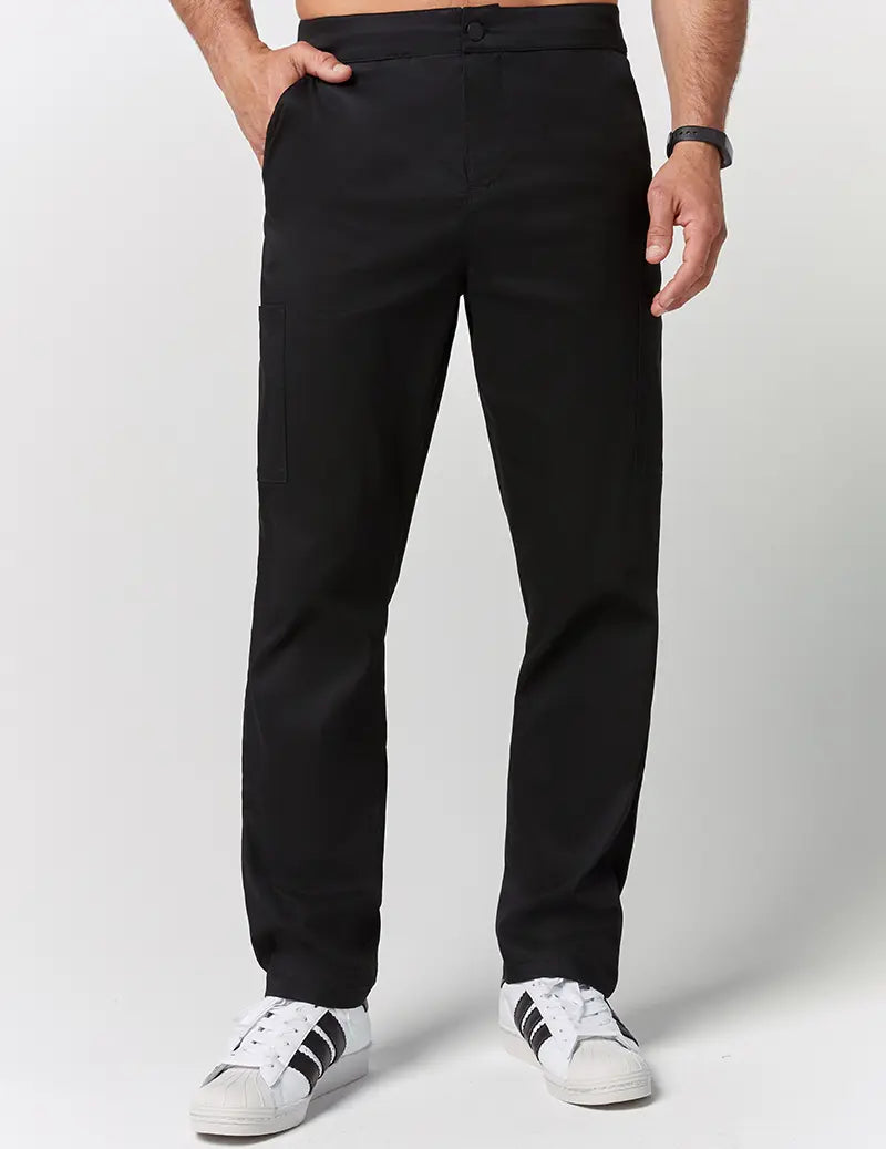 Jaanuu Men's Straight Leg Zip Pant - Black