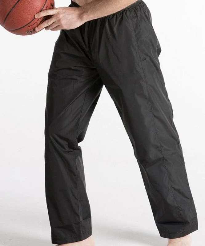 Tall Men's Poly Track Pant, Zip Bottom - BLACK and NAVY - FINAL SALE