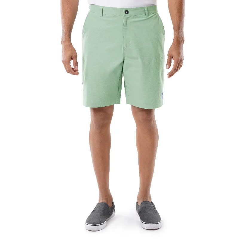 Men's Green Performance Hybrid Short 4-Way Stretch