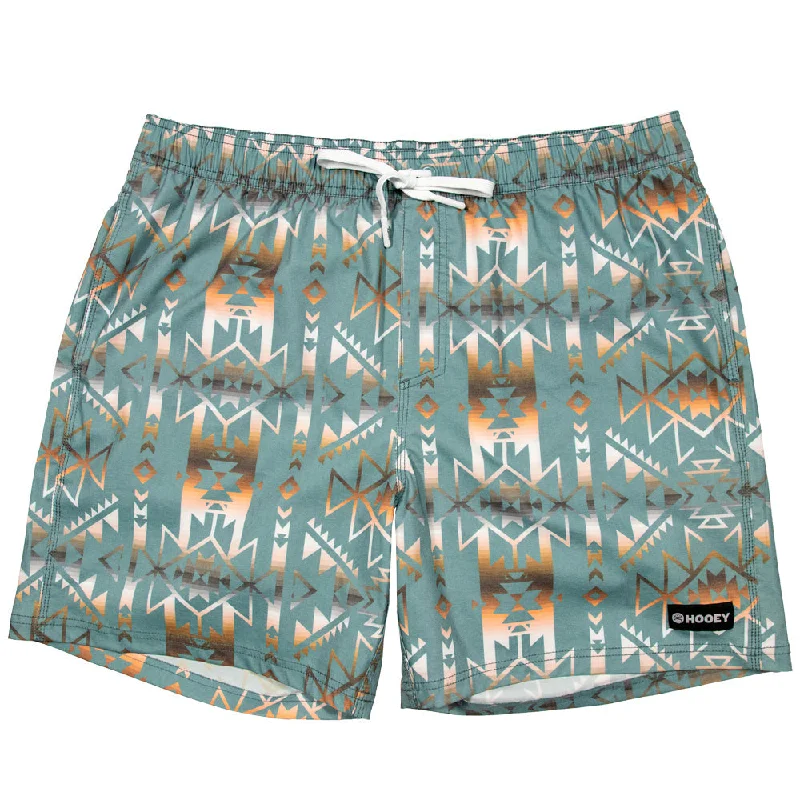 Youth "Bigwake" Teal/Aztec Board Short